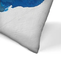 Blue Watercolor Seaweed Painitng 3 Americanflat Decorative Pillow