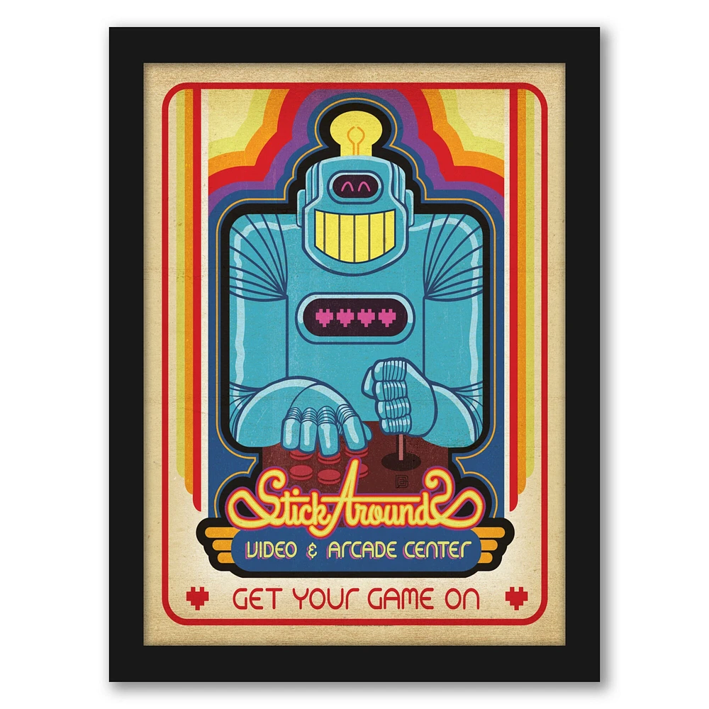 Video Arcade by Anderson Design Group Black Framed Print - Americanflat