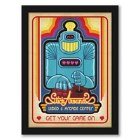 Video Arcade by Anderson Design Group Black Framed Print - Americanflat