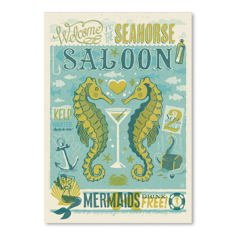 Cc Seahorse Saloon by Anderson Design Group  Poster Art Print - Americanflat