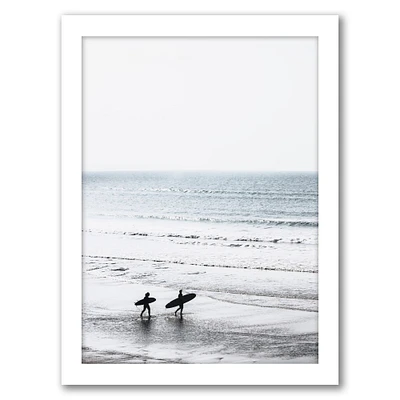Two Surfers On The Beach by Tanya Shumkina Frame  - Americanflat
