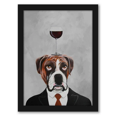 Boxer With Wineglass by Coco De Paris Frame
