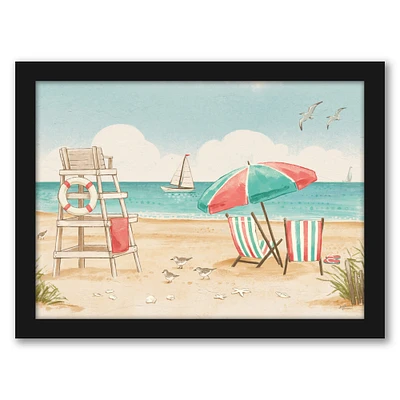 Beach Time I Crop by Janelle Penner Black Framed Print 8x10 - Americanflat