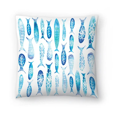 Naut Blue Fish by Kristine Lombardi Americanflat Decorative Pillow