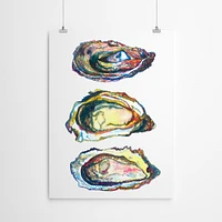 3 Oyster Shells by T.J. Heiser  Poster Art Print - Americanflat