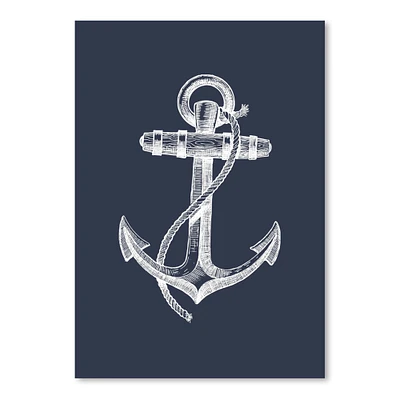 Navy Anchor by Coastal Print & Design  Poster Art Print - Americanflat