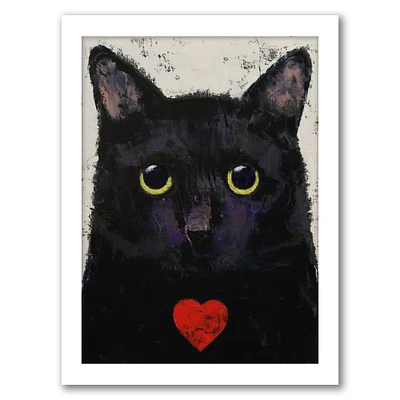 Love Cat by Michael Creese Black Framed Wall Art