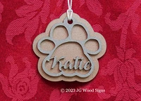 Dog Name Christmas Ornaments Gift Layered Wood JGWoodSigns Ornament KatieB6