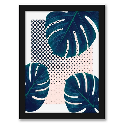 Silk Palm On Dots by Digital Keke Frame  - Americanflat