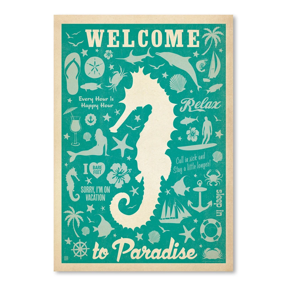 Cc Seahorse Pattern by Anderson Design Group  Poster Art Print - Americanflat