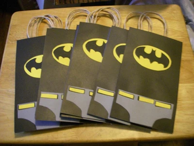 10 PC Batman Goody Gift Bags Favors Bags Candy Treat Bags Birthday Theme Party
