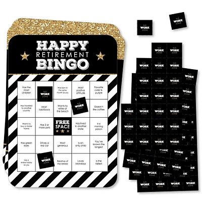 Big Dot of Happiness Happy Retirement - Find the Guest Bingo Cards and Markers - Retirement Party Bingo Game - Set of 18