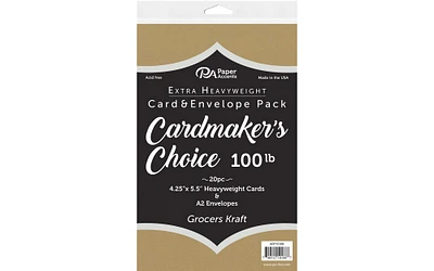 Cardmakers Choice Card&Env 4.25x5.5 100lb Krft20pc