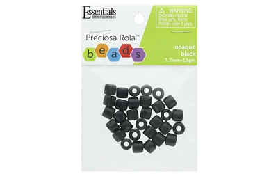 Essentials By Leisure Arts Arts Czech Rola Bead 7.7mm 15gm Op Black