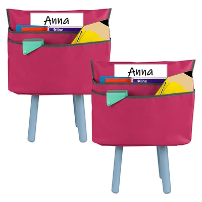 Large Chair Cubbie™, 17", Sunset Red, Pack Of 2