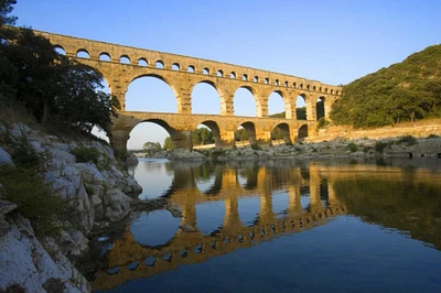 France, Avignon The Pont du Gard Roman aqueduct by Jim Zuckerman - Item # VARPDXEU09BJA0008