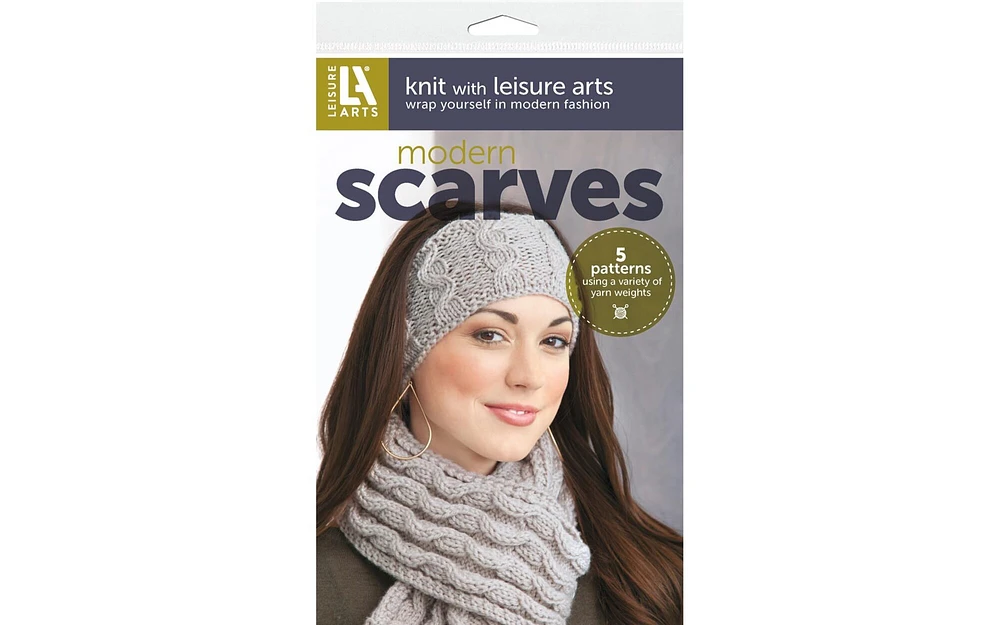 Leisure Arts Knit Modern Scarves Knitting Pattern