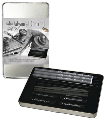 Royal Brush Charcoal Drawing Small Tin Art Set