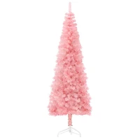 Slim Artificial Half Christmas Tree with Stand