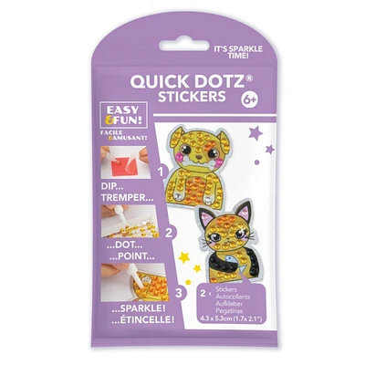 DIAMOND DOTZ ® - BIG DOTZ Stickers, Pack 9, Pup & Pus Cat, Diamond Art Stickers for Kids, Diamond Stickers for Kids, Diamond Art Stickers, Diamond Art Kits for Kids, Diamond Painting Kits for Kids