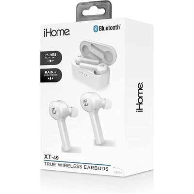 iHome XT-49 Bluetooth Stereo TWS Earbuds with Rechargeable Case (BE-209)