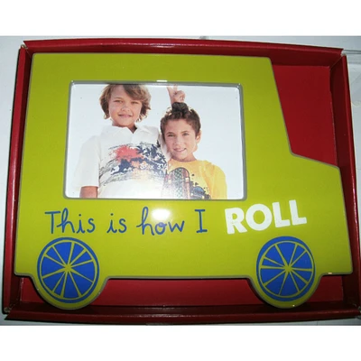 CC Home Furnishings 8.75" Green and Blue Car Tabletop Photo Frame