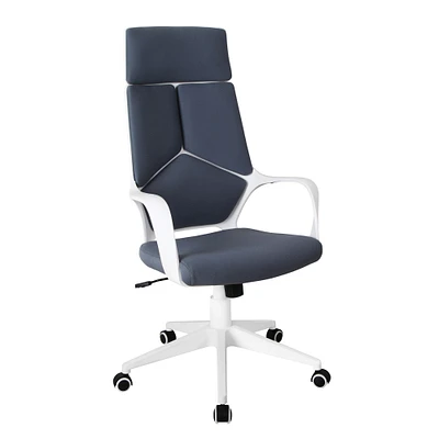 Techni Office Solutions 3.75' Gray, White, and Black Geometrical Modern Studio Office Chair