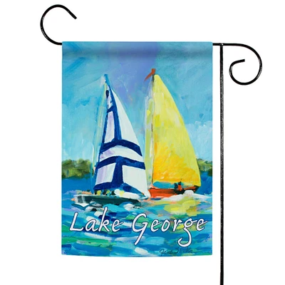 Toland Home Garden Blue and Yellow "Lake George" Outdoor Rectangular Mini Garden Flag 18" x 12.5"