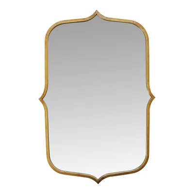 Contemporary Home Living 36" Gold Solid Metal Mirror