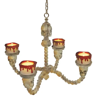 The Costume Center 23.25" Beige and Red Chandelier Halloween Party Decor