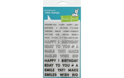 Lawn Fawn Clear Stamp Offset Sayings Birthday