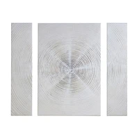 Gracie Mills   Louisa Hand Embellished Abstract 3-piece Canvas Wall Art Set - GRACE-15344