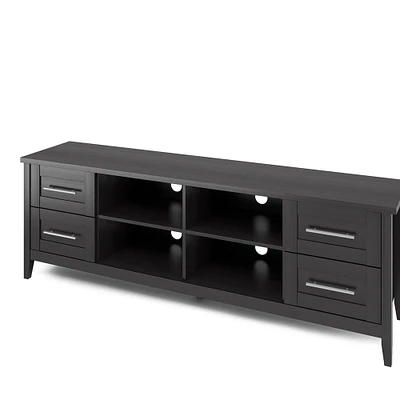 CorLiving   Jackson Wooden Extra Wide Black TV Stand, for TVs up to 85"