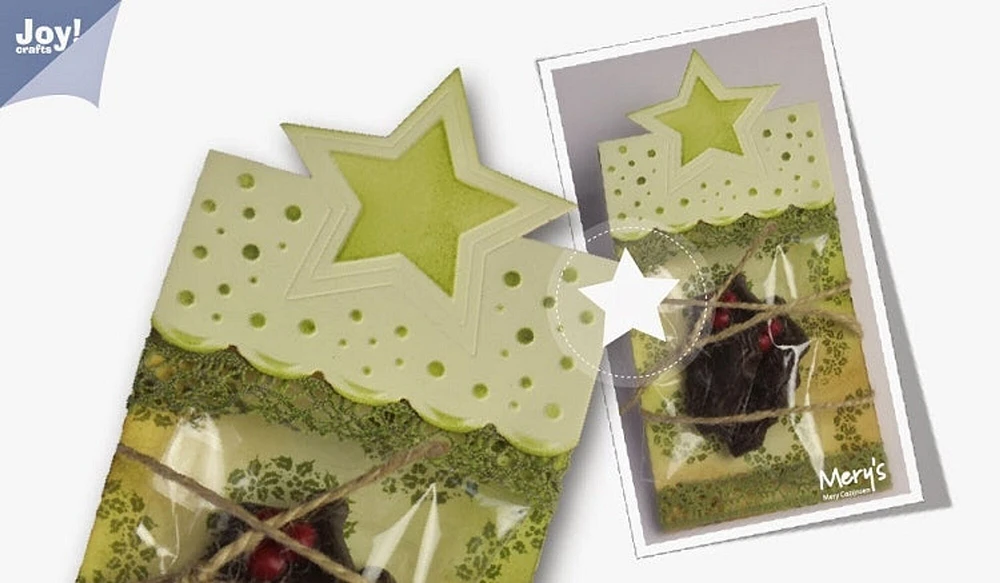 Joy! Crafts Cutting and Embossing die - head tag star
