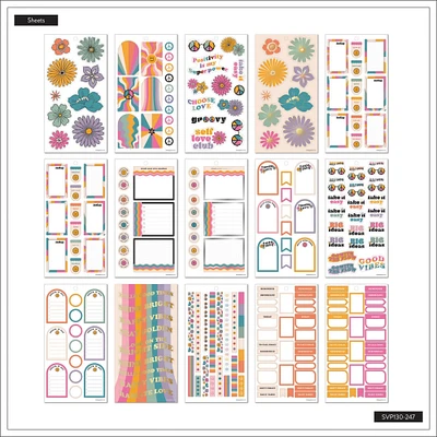 Happy Planner Sticker Value Pack 30/Sheets-Decades 70s, 621 Pieces