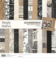 Simple Stories Designer Paper Kit 12"X12"-Simple Vintage Essentials