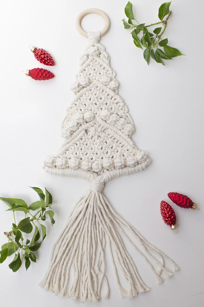 Hoooked Macrame Kit W/Spesso Yarn-Christmas Tree