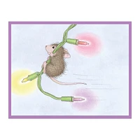 Spellbinders Merry & Bright Cling Rubber Stamp Set from the House-Mouse Holiday Collection