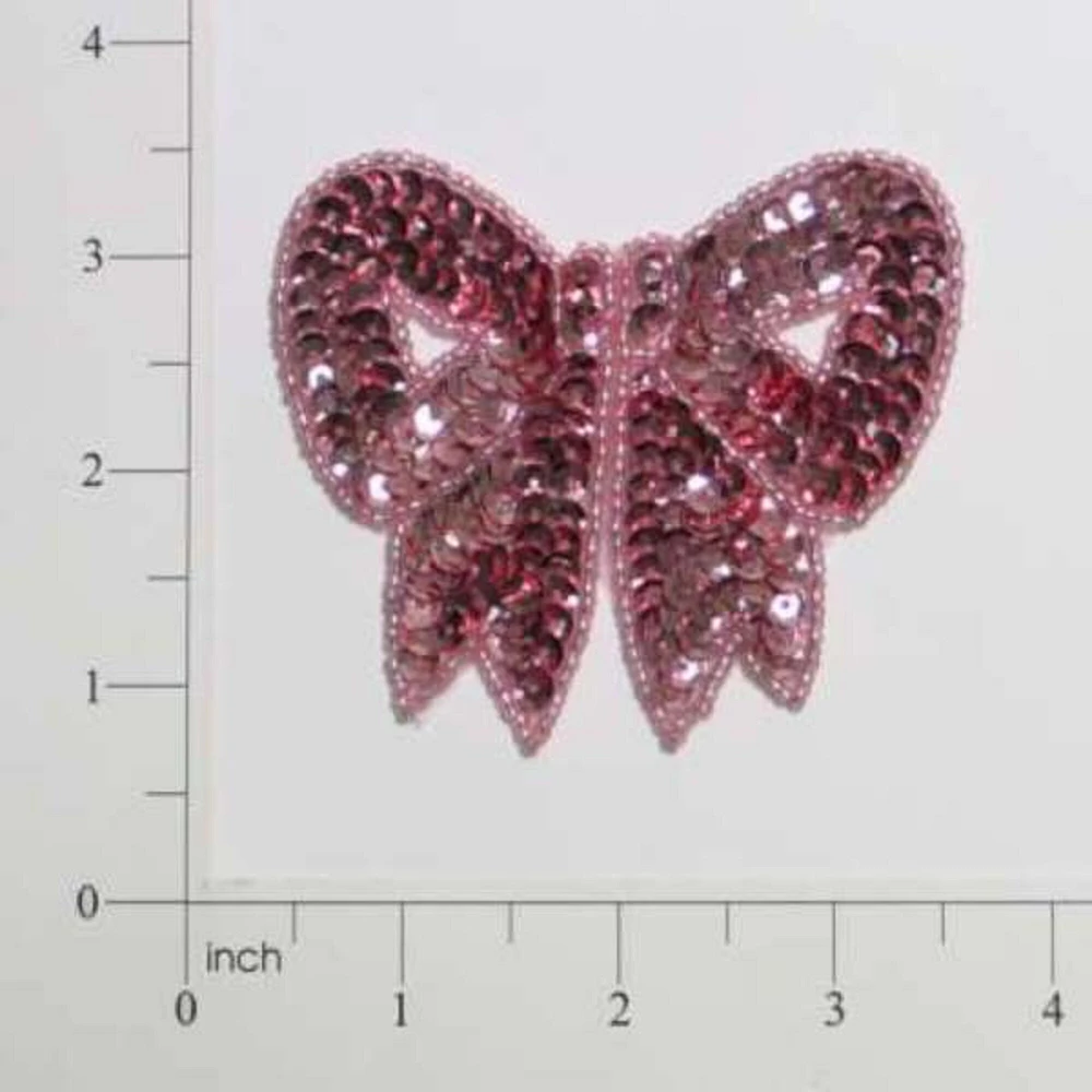 3 1/4" x 3" Bow Sequin Applique/Patch