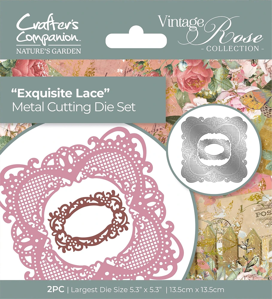 Nature's Garden Vintage Rose Metal Die-Exquisite Lace