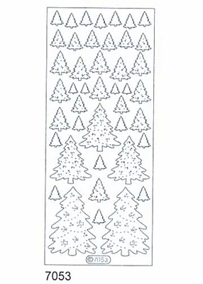 Starform Deco Stickers - Christmas Trees - Holographic Gold