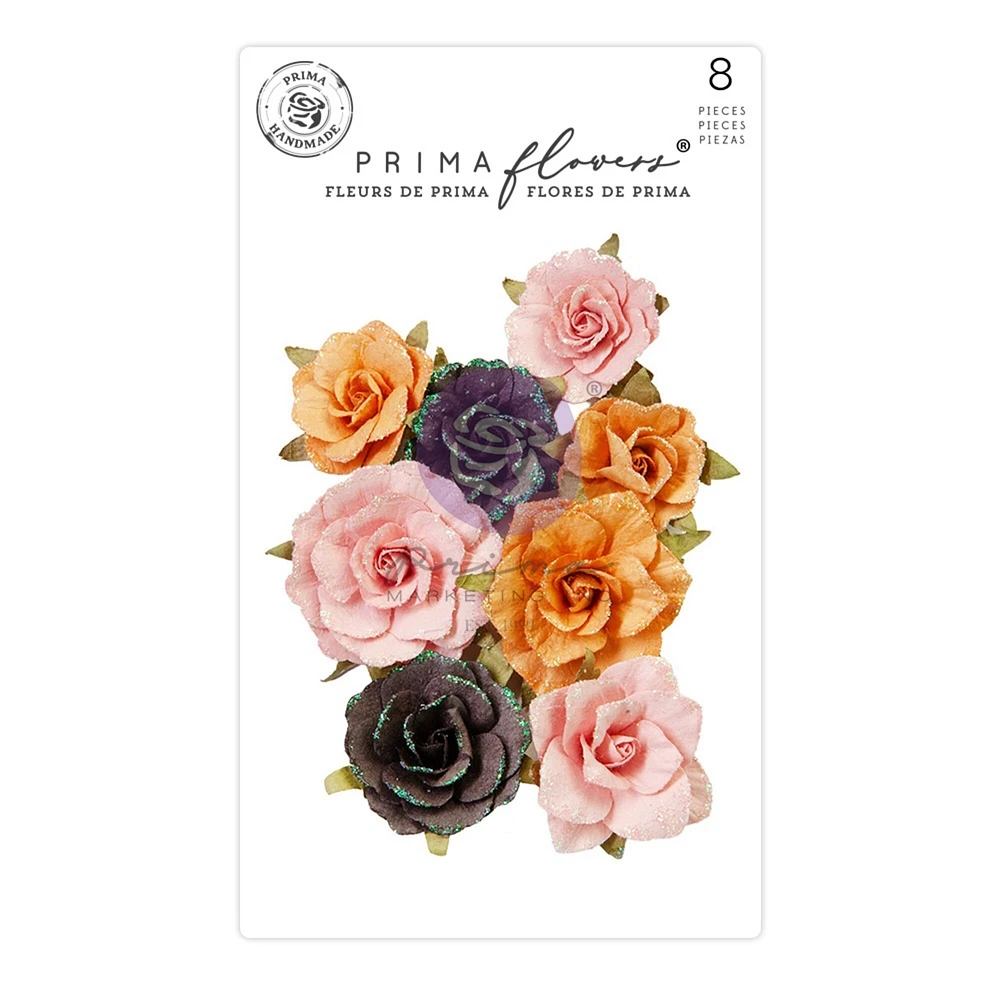 Prima Marketing Mulberry Paper Flowers-Haunted Night - Twilight