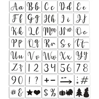 Reusable Letter and Number Stencils for Painting Wood Signs, Walls, Fabric, DIY Decor (8 x 5.75 in, 44 Sheets)