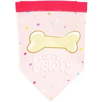 Pink Dog Birthday Bandana, Let's Pawty