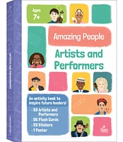 Amazing People: Inspiring Artists and Performers Activity Workbook for Kids, 1st Grade, 2nd Grade, 3rd Grade Children's Activity Book With Flash Cards, Puzzles, Games, and Stickers