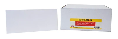 School Smart Number 10 Envelopes, 4-1/8 x 9-1/2 Inches, White, Pack of 500