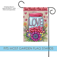 Jar of Love Decorative Valentines Double Sided Flag