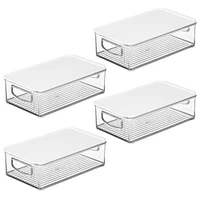 mDesign Plastic Deep Kitchen Storage Bin Box