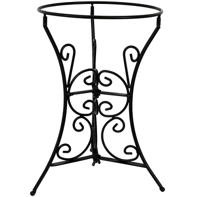 Sunnydaze Decorative Scroll Steel Outdoor Gazing Globe Stand - Black by