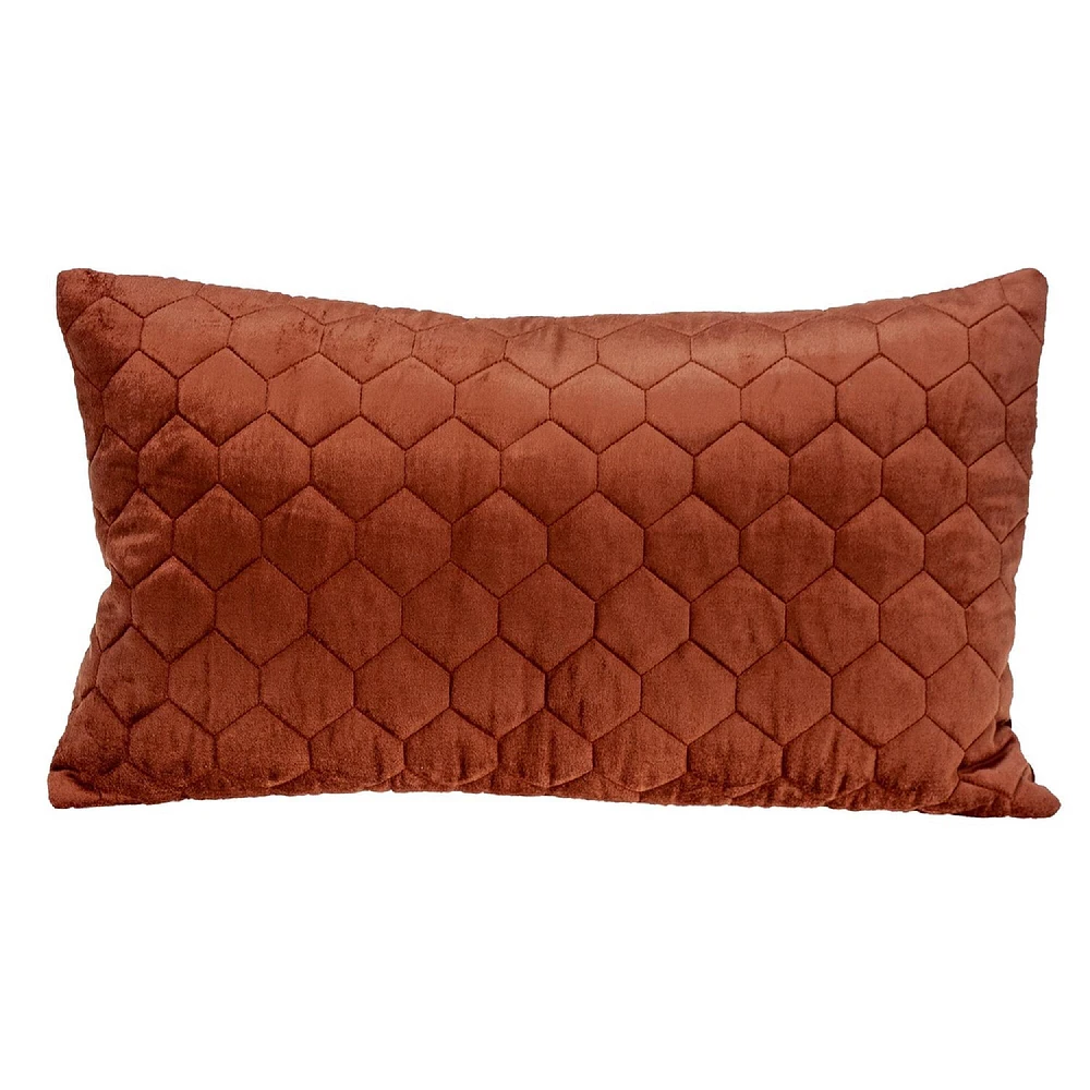 Nassau Collection 24" Orange Cotton Rectangular Throw Pillow